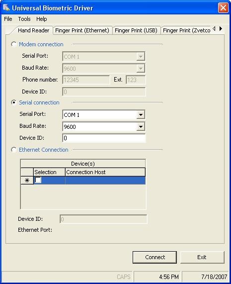 Universal Biometric Driver Screenshot